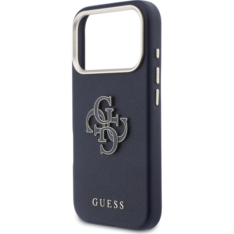 Etui Guess FW Resin Logo do iPhone 17 Pro Max, granatowe